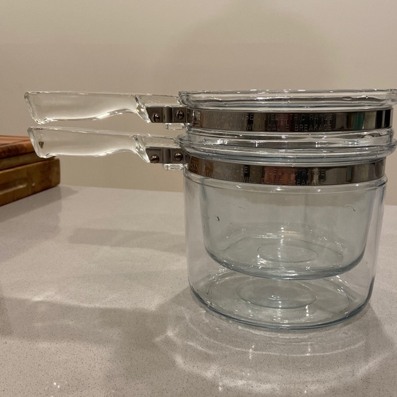 Pyrex Kitchen Vintage Pyrex Flameware Double Boiler No Lid 62835 Qt